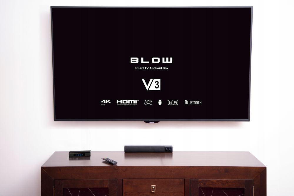 Android TV BOX BLOW BLUETOOTH V2 SMART TV 4K UltraHD WiFi + klawiatura  touchpad