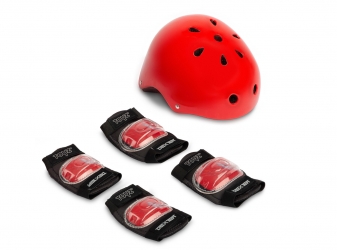 Deskorolka Caretero Toyz DEXTER + kask i ochraniacze - czerwona