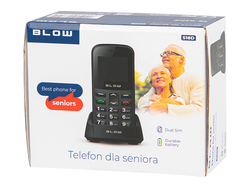 Telefon komórkowy GSM dla seniora z podstawką BLOW S18D