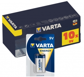 Zestaw 10x bateria alkaliczna VARTA Hi-voltage 9V Typ 6LR61 Energy