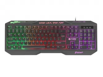 Podświetlana klawiatura dla graczy FURY HELLFIRE 2 + mata + mysz + słuchawki