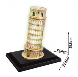 PUZZLE 3D LED Krzywa Wieża w Pizie CubicFun 15 elementów