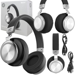 Słuchawki bezprzewodowe bluetooth LTC SYMPHONY mikrofon FM SD AUX - czarne