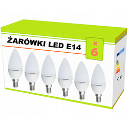 6x Żarówka LED Esperanza C37 E14 4W AC230V ciepły biały - zestaw 6 sztuk