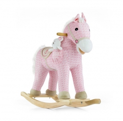 Koń na biegunach Milly Mally Pony różowy interaktywny konik + miś