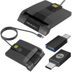 Inteligentny czytnik chipowych kart ID Qoltec SCR-0634 USB typu C
