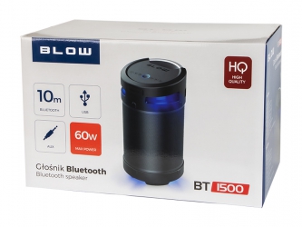Głośnik Bluetooth BLOW BT1500 czarny z radiem FM USB AUX TWS 