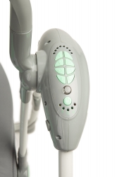 Leżaczek bujaczek huśtawka elektryczna Caretero LOOP melodie zabawki MP3 + pilot w zestawie - szary