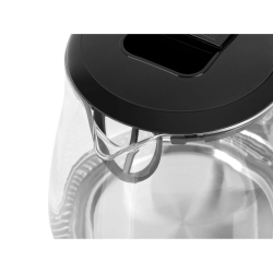 Elektryczny czajnik bezprzewodowy szklany LED Teesa TSA1511W 1,7 L - czarny