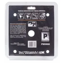 Tarcza widiowa do drewna 210x30 24 zęby Powermat TDD-210x30x24Z