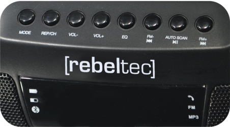 Rebeltec SoundBOX 390 głośnik bluetooth radio bass treble MP3 SD USB AUX