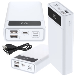 Powerbank 40000mAh 2xUSB QC PB40A USB-C biały