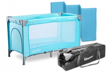 Kojec łóżeczko Caretero BASIC + torba - niebieski