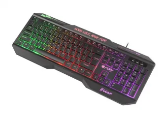 Podświetlana klawiatura dla graczy FURY HELLFIRE 2 + mata + mysz + słuchawki