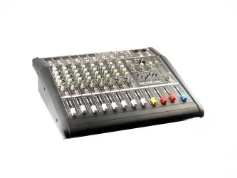 Mikser audio powermikser AZUSA PMQ-2110 z wbudowanym wzmacniaczem 2x250W 10 kanałowy
