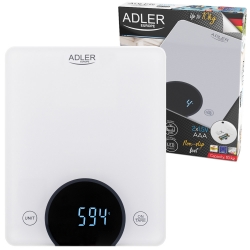 Elektroniczna waga kuchenna LED Adler AD 3173w do 10 kg biała