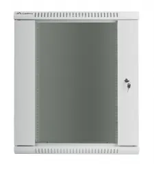Szafa instalacyjna RACK wisząca 19&#039;&#039; 15U 600x600 drzwi szklane Lanberg - szara