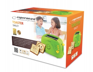 Toster na 2 kromki Esperanza SMILEY 750W - zielony