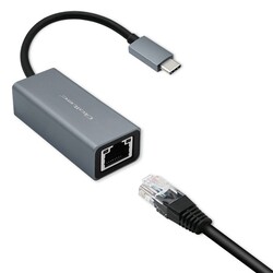 Adapter USB-C na RJ45 Ethernet Qoltec 1000Mb/s aluminiowa obudowa