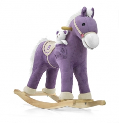 Koń na biegunach Milly Mally Pony beżowy interaktywny konik + miś