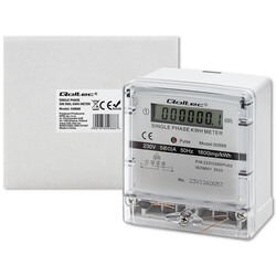 Jednofazowy elektroniczny licznik miernik zużycia energii Qoltec 230V LCD