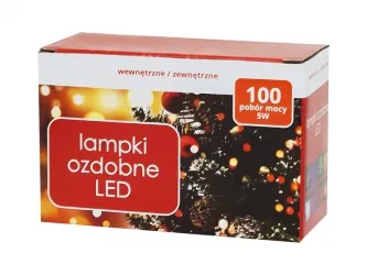 Lampki ozdobne choinkowe białe ciepłe Led 100szt 7,5m