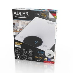 Elektroniczna waga kuchenna LED Adler AD 3173w do 10 kg biała