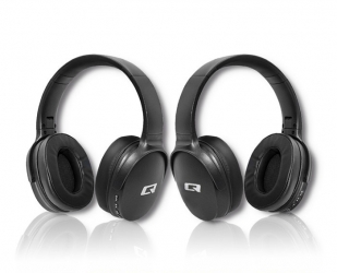 Słuchawki bezprzewodowe bluetooth Qoltec Super Bass DYNAMIC FM SD nauszne z mikrofonem - czarne