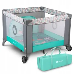 Duży kojec łóżeczko Lionelo Sofie + torba - turkusowe