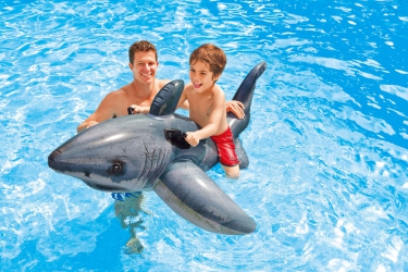 Materac zabawka do pływania dmuchany rekin XXL INTEX 173cm x 107cm
