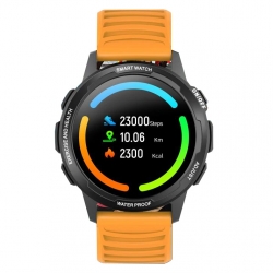 Zegarek sportowy smartwatch SENBONO X28 Full HD z metalową kopertą - zółty