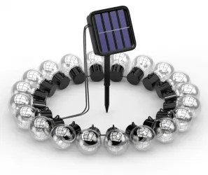 Girlanda świetlna solarna 30 LED G40 6,5 m + panel solarny