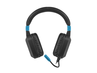 Słuchawki nauszne  FURY RAPTOR z mikrofonem czarno - niebieskie