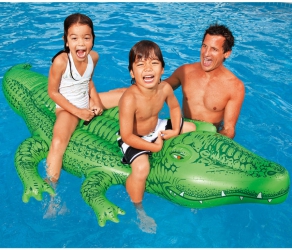 Materac zabawka do pływania dmuchany krokodyl aligator XXL INTEX 203cm x 114cm 
