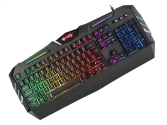 Klawiatura gamingowa podświetlana dla graczy FURY SPITFIRE + podświetlana mata + mysz + głośniki Baila