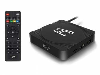 Smart TV BOX LTC Android 4K UltraHD WiFi Bluetooth - wbudowany zegarek