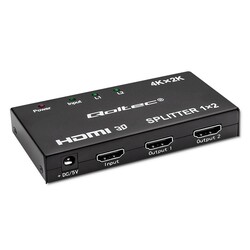 Aktywny rozdzielacz Splitter 2 x HDMI 4K x 2K Qoltec 3.4Gb/s High stability