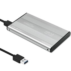 Aluminiowa obudowa zewnętrzna USB 3.0/SATA3 Qoltec dla dysków HDD/SSD 2.5" - srebrny