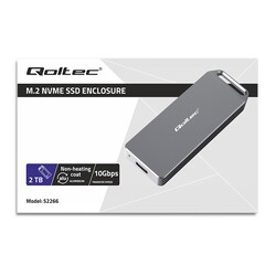 Mini aluminiowa obudowa kieszeń na dysk M.2 SSD NVMe PCIe Qoltec USB 3.1 Super speed 10Gb/s