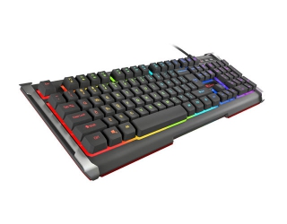 Podświetlana klawiatura dla graczy GENESIS RHOD 400 RGB ALU do gier + mysz + słuchawki + podświetlana mata