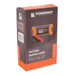 Prostownik mikroprocesorowy akumulatorowy 12V / 24V Powermat PM-PM-8T 10-etapowy LCD