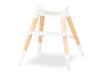 Drewniane krzesło i krzesełko do karmienia 4 w 1 Lionelo Mona - kolor szary