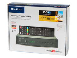 Tuner cyfrowy telewizji naziemnej DVB-T2 BLOW 8000FHD PREMIUM H.265 HEVC