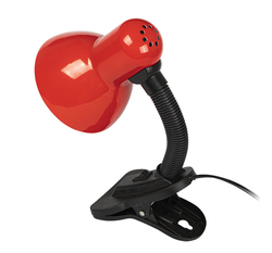 Lampka biurkowa E27 BLOW LB-08 z klipsem czerwona