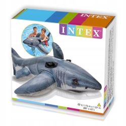 Materac zabawka do pływania dmuchany rekin XXL INTEX 173cm x 107cm