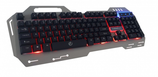 Metalowa klawiatura dla graczy Rebeltec Discovery 2 z podświetleniem + mata na biurko + mysz