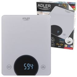 Elektroniczna waga kuchenna LED Adler AD 3173s do 10 kg szara