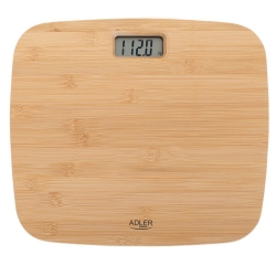 Elektroniczna waga łazienkowa Adler AD 8173 do 150 kg z naturalnego bambusa