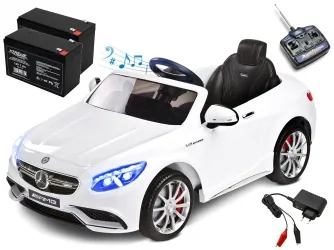 Samochód auto na akumulator Caretero Toyz Mercedes-Benz S63 AMG akumulatorowiec + pilot + akumulator + ładowarka - biały