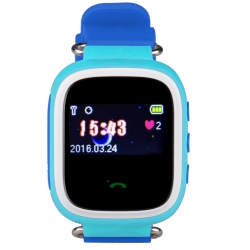 Zegarek smartwatch dla dzieci LOKALIZATOR GPS SIM SOS - niebieski